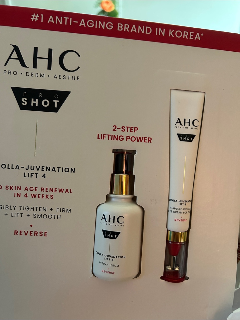Two step anti aging creams used in Korea